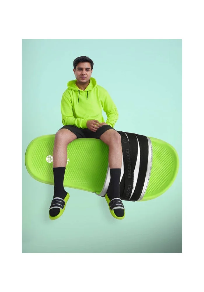 Bacca Bucci Volt Green Galaxy Slides – Ultra-Comfort EVA Slip-Ons for Men | Best Price UAE